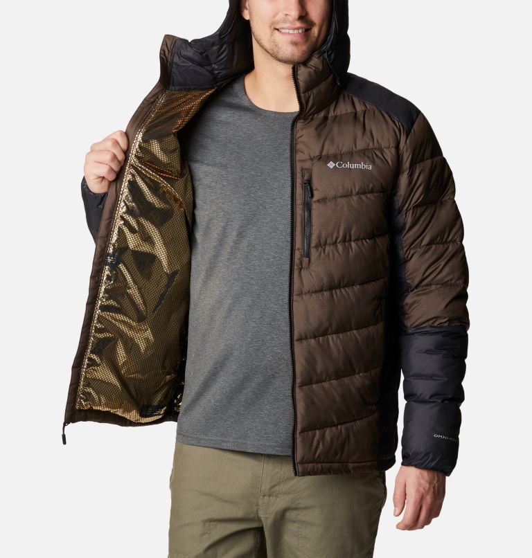 Thumbnail: Men's Labyrinth Loop Insulated Hooded Jacket, Color: Cordovan, Black, image 5