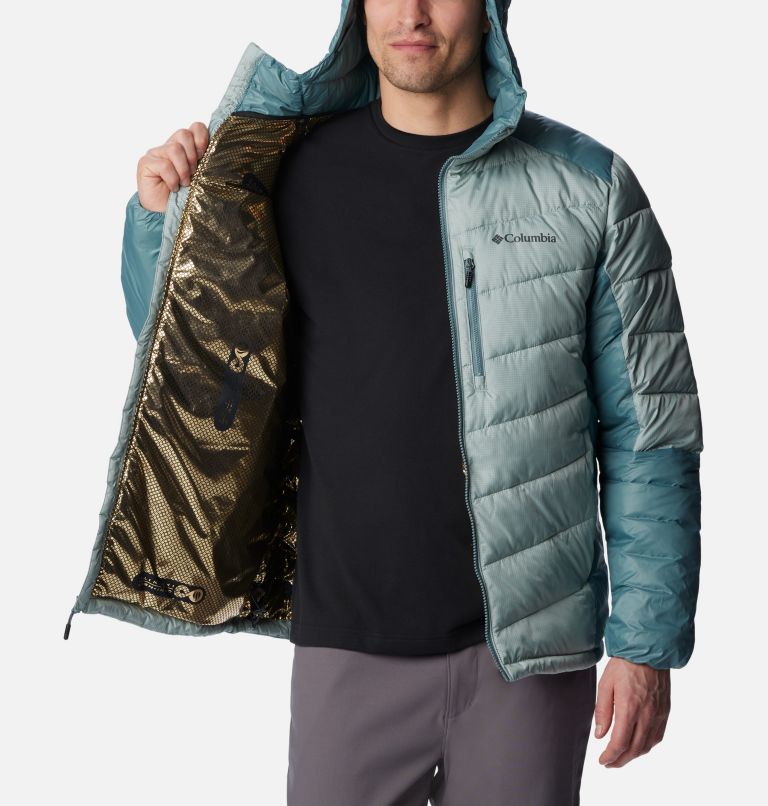 Men's Labyrinth Loop Insulated Hooded Jacket, Color: Niagara, Metal, image 5