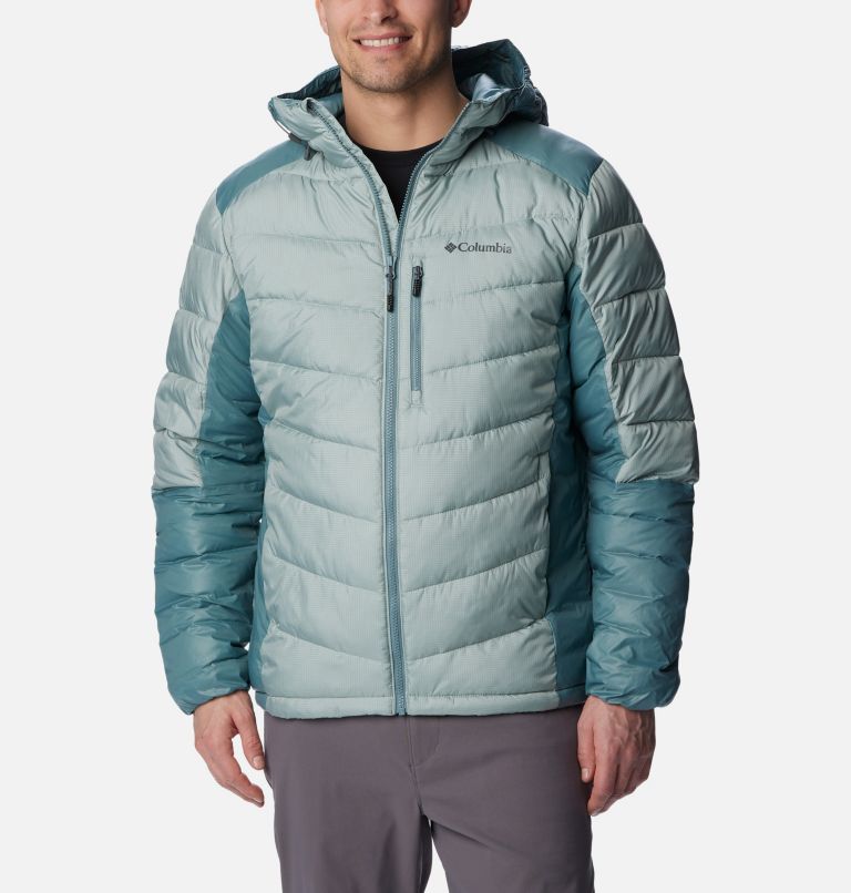 Men's Labyrinth Loop Insulated Hooded Jacket, Color: Niagara, Metal, image 1