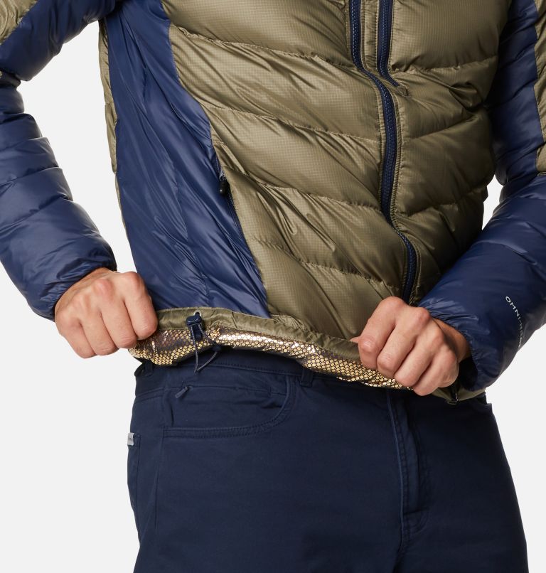 Labyrinth Loop Hooded Jacket | 397 | L, Color: Stone Green, Collegiate Navy, image 6