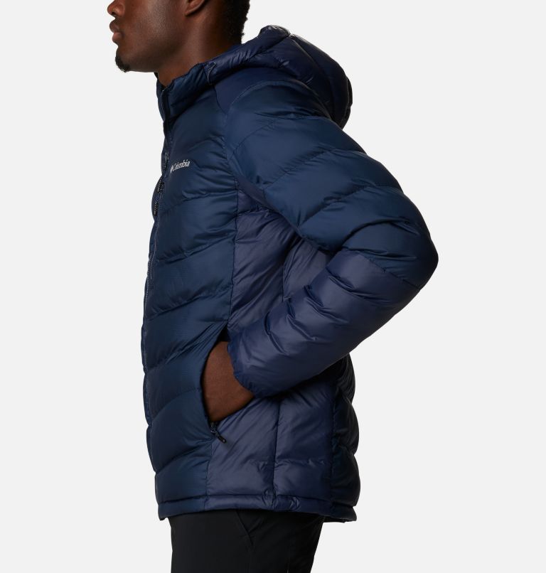 Thumbnail: Men's Labyrinth Loop Down Hooded Jacket, Color: Collegiate Navy, image 3