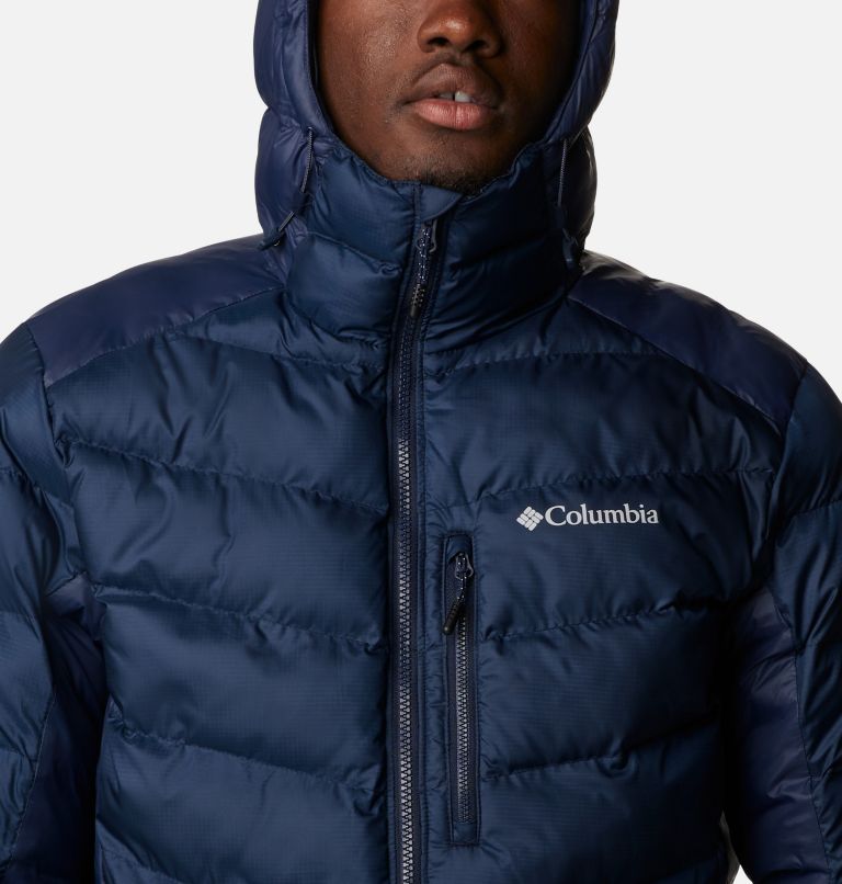 Thumbnail: Men's Labyrinth Loop Down Hooded Jacket, Color: Collegiate Navy, image 4