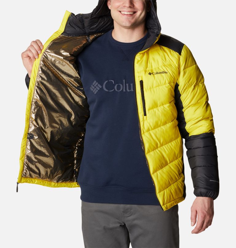 Thumbnail: Men's Labyrinth Loop Insulated Hooded Jacket, Color: Laser Lemon, Black, image 5