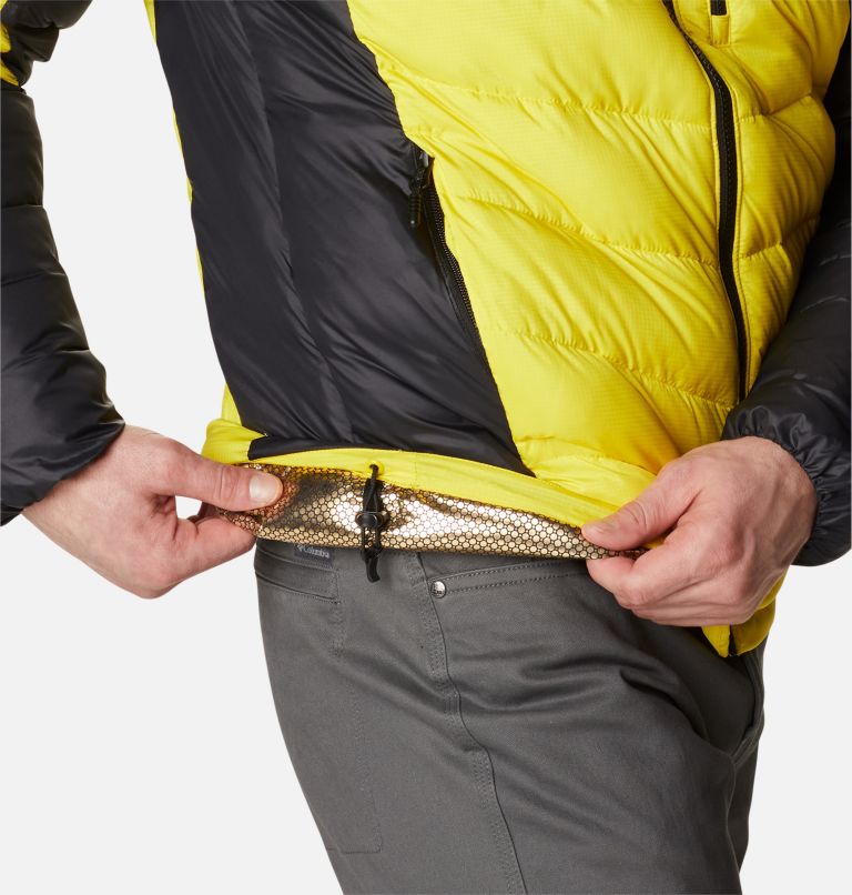 Thumbnail: Men's Labyrinth Loop Insulated Hooded Jacket, Color: Laser Lemon, Black, image 7