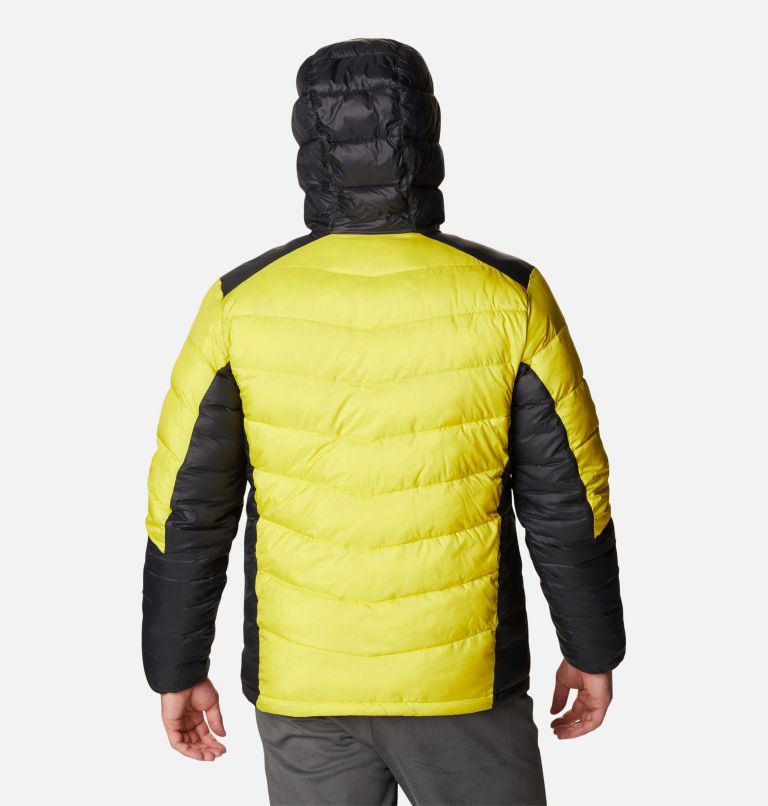 Thumbnail: Men's Labyrinth Loop Insulated Hooded Jacket, Color: Laser Lemon, Black, image 2
