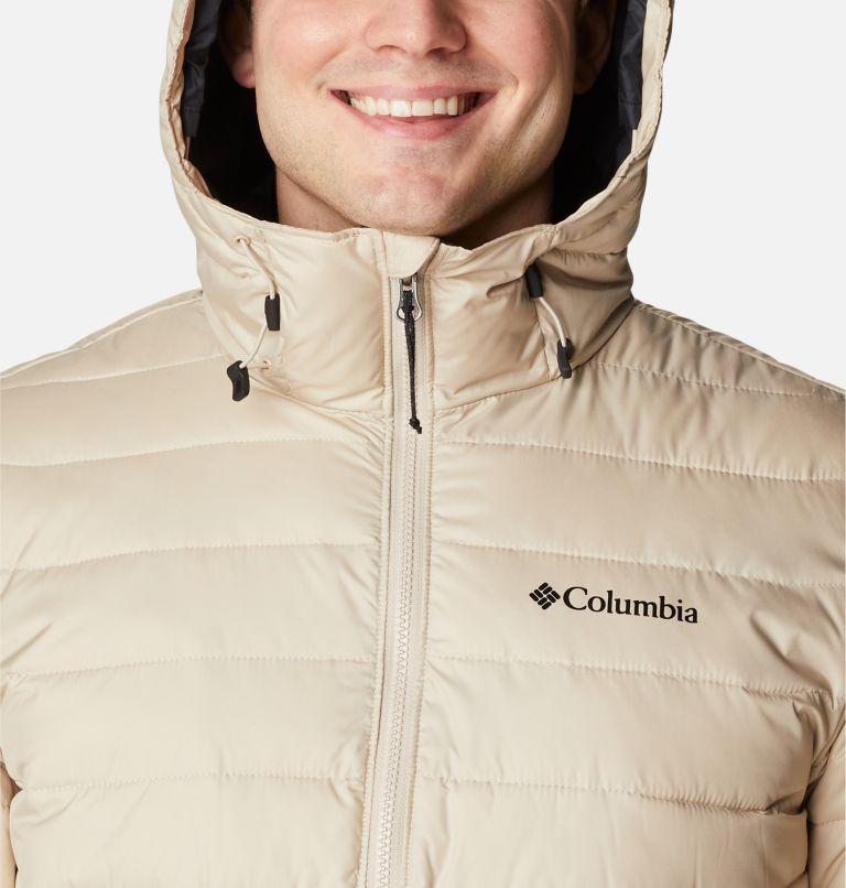 Men's Powder Lite Anorak, Color: Ancient Fossil, Black, image 4