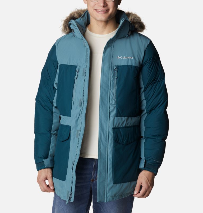 Men's Marquam Peak Fusion Insulated Parka, Color: Metal, Night Wave, image 10