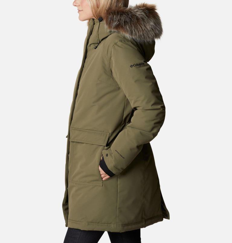 Women's Little Si Insulated Parka, Color: Stone Green, image 3