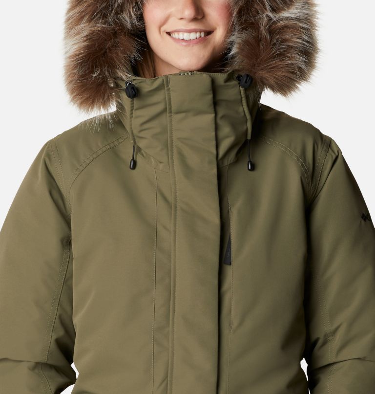 Women's Little Si Insulated Parka, Color: Stone Green, image 4