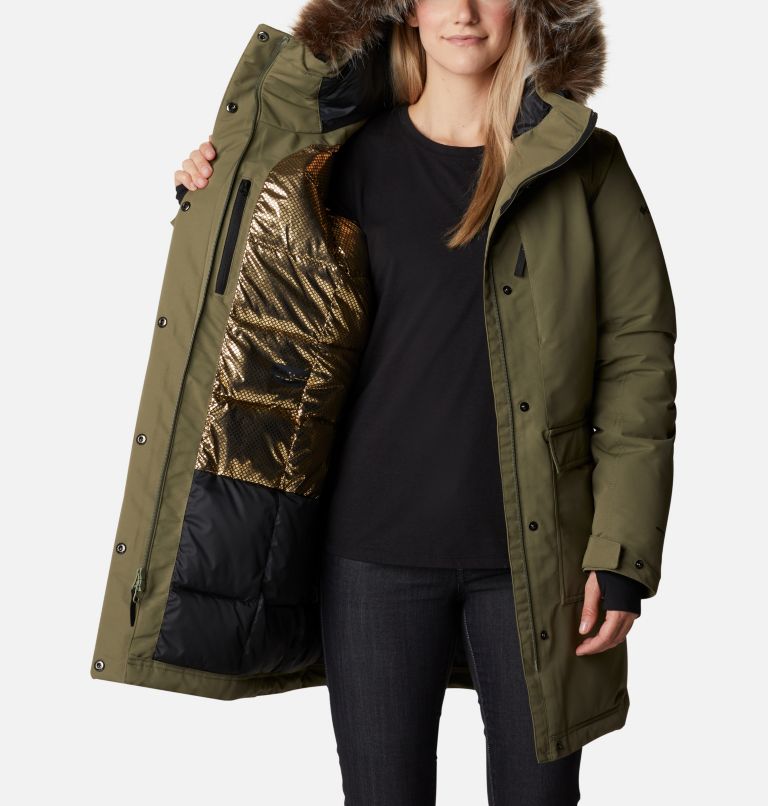 Thumbnail: Women's Little Si Omni-Heat Infinity Insulated Parka, Color: Stone Green, image 5