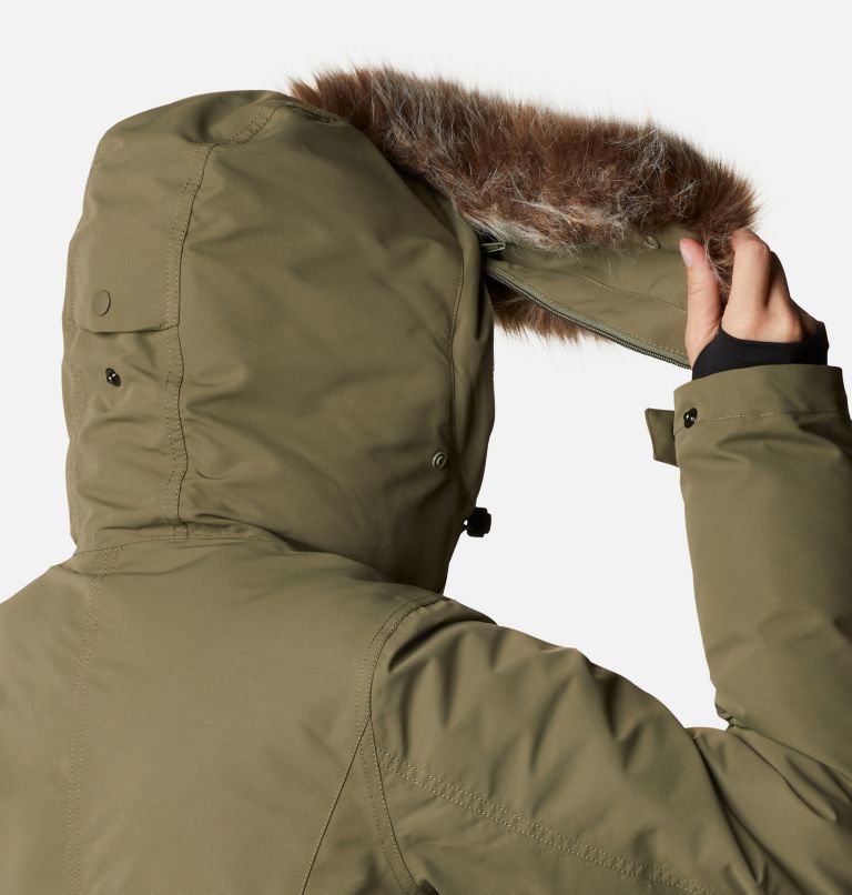 Women's Little Si Insulated Parka, Color: Stone Green, image 6