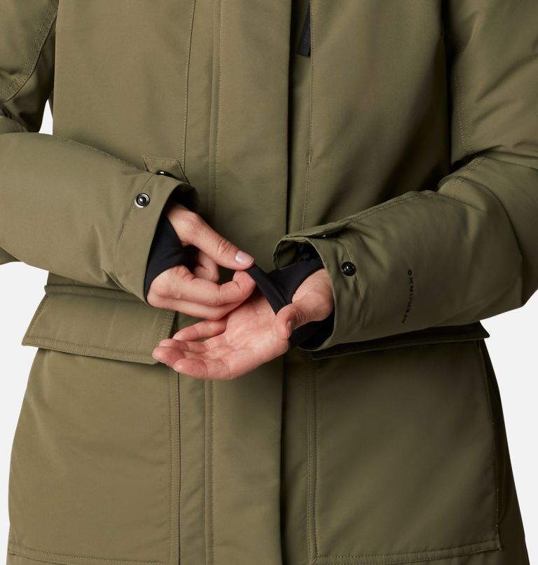 Women's Little Si Omni-Heat Infinity Insulated Parka, Color: Stone Green, image 7