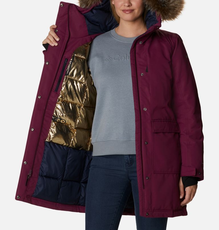 Women's Little Si Omni-Heat Infinity Insulated Parka, Color: Marionberry, image 5