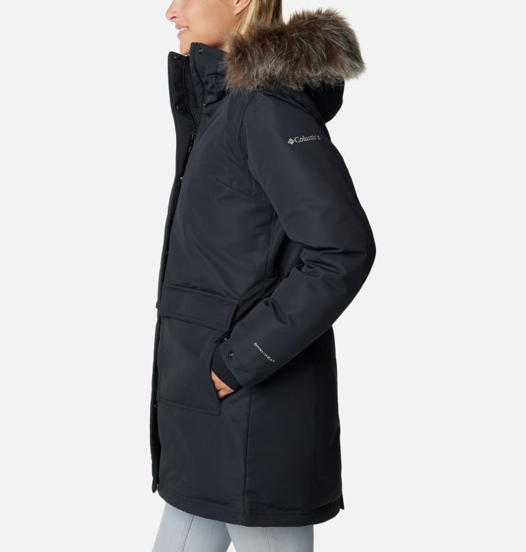 Parka impermeable con capucha y forro Gris oscuro mujer Surkana