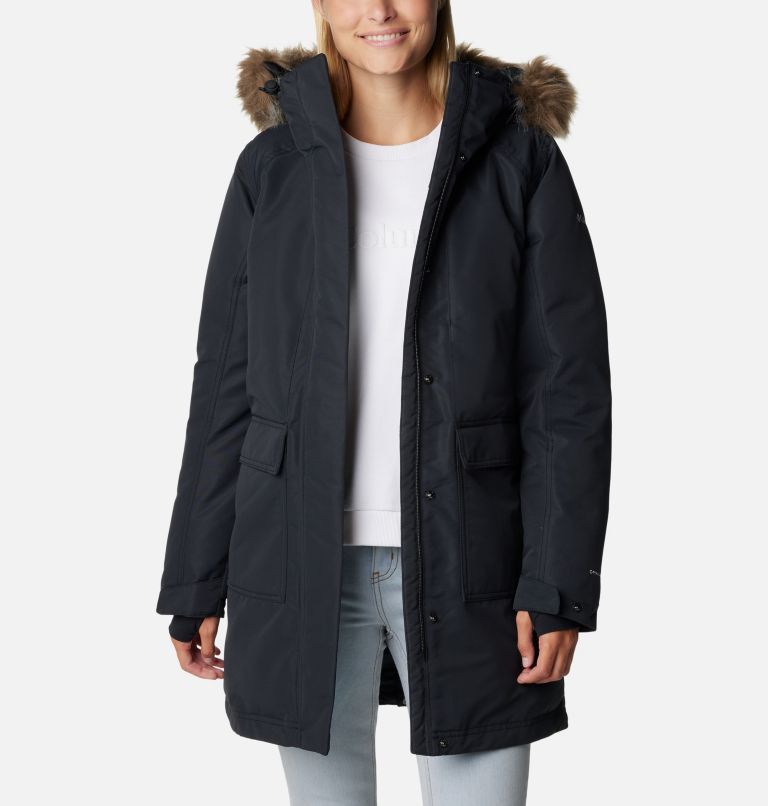 Columbia Little Si Parka Impermeable Mujer Verde