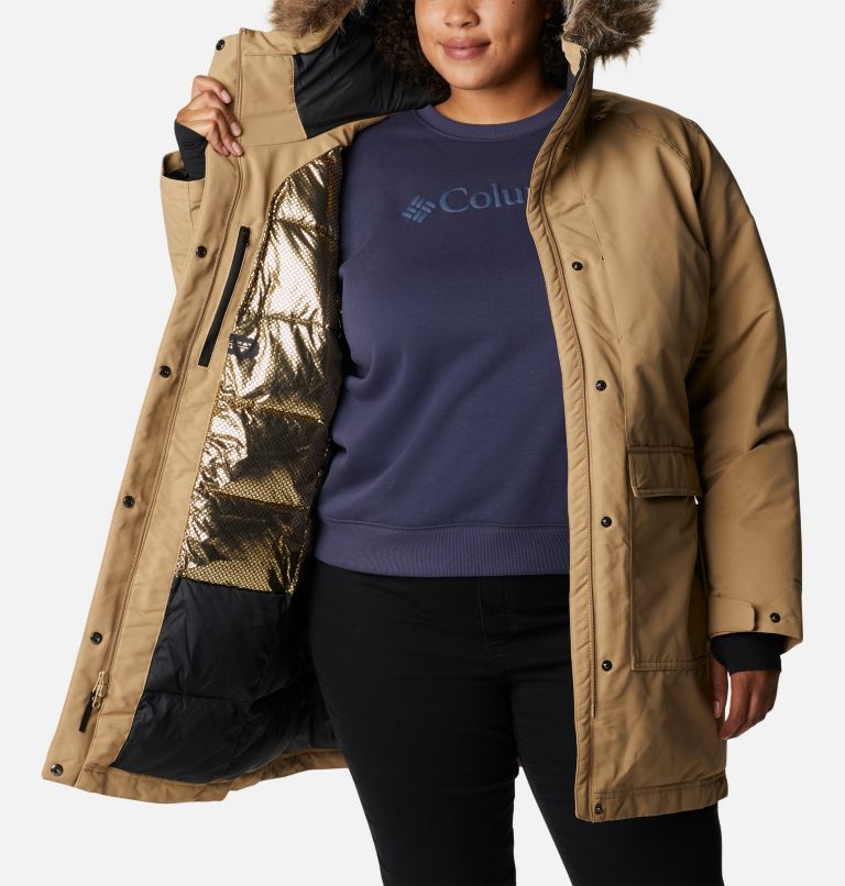 Thumbnail: Women's Little Si Omni-Heat Infinity Insulated Parka - Plus Size, Color: Beach, Black, image 5