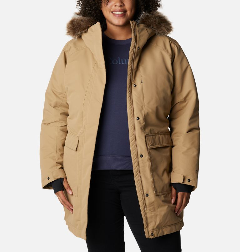 Thumbnail: Women's Little Si Omni-Heat Infinity Insulated Parka - Plus Size, Color: Beach, Black, image 9