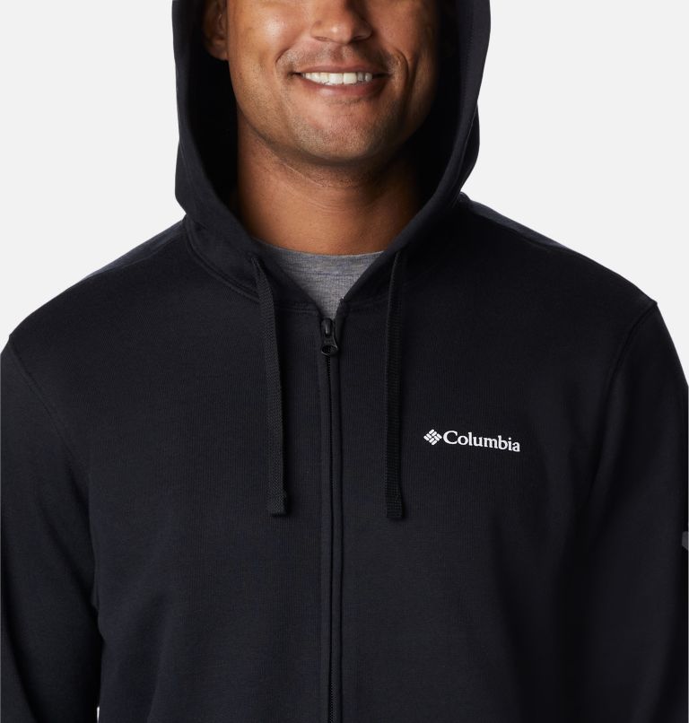 Men's Columbia Trek Full Zip Hoodie, Color: Black, CSC Sleeve Logo, image 4