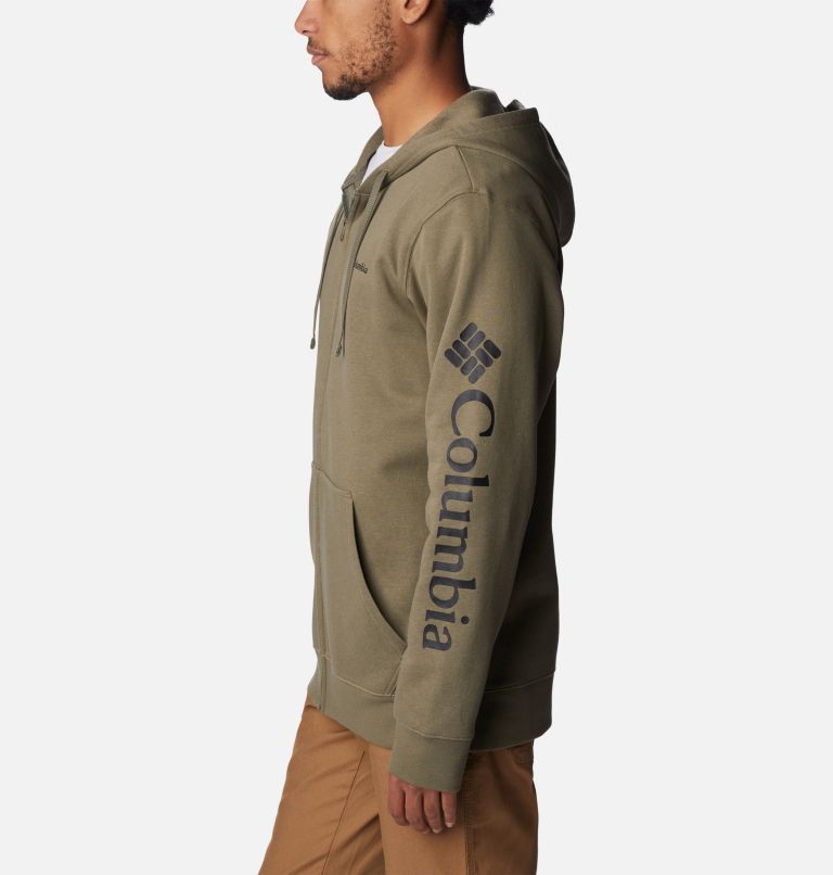 Columbia Trek Full Zip Hoodie | 399 | M, Color: Stone Green, CSC Sleeve Logo, image 3
