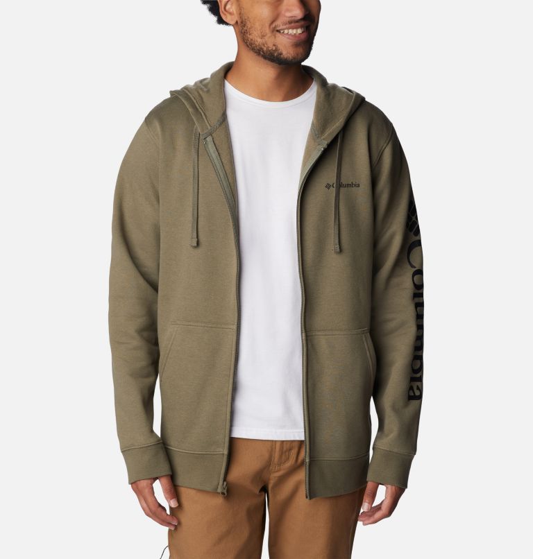 Columbia Trek Full Zip Hoodie | 399 | M, Color: Stone Green, CSC Sleeve Logo, image 5