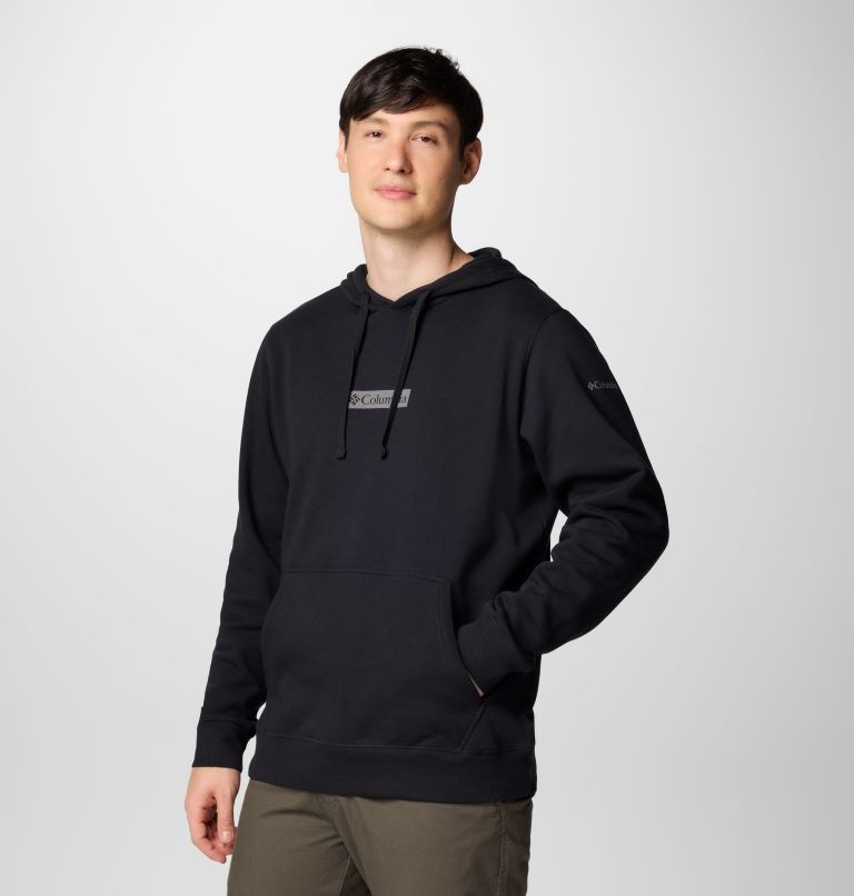 Men's Columbia Trek Hoodie, Color: Black, Puff Box Gem Logo, image 4