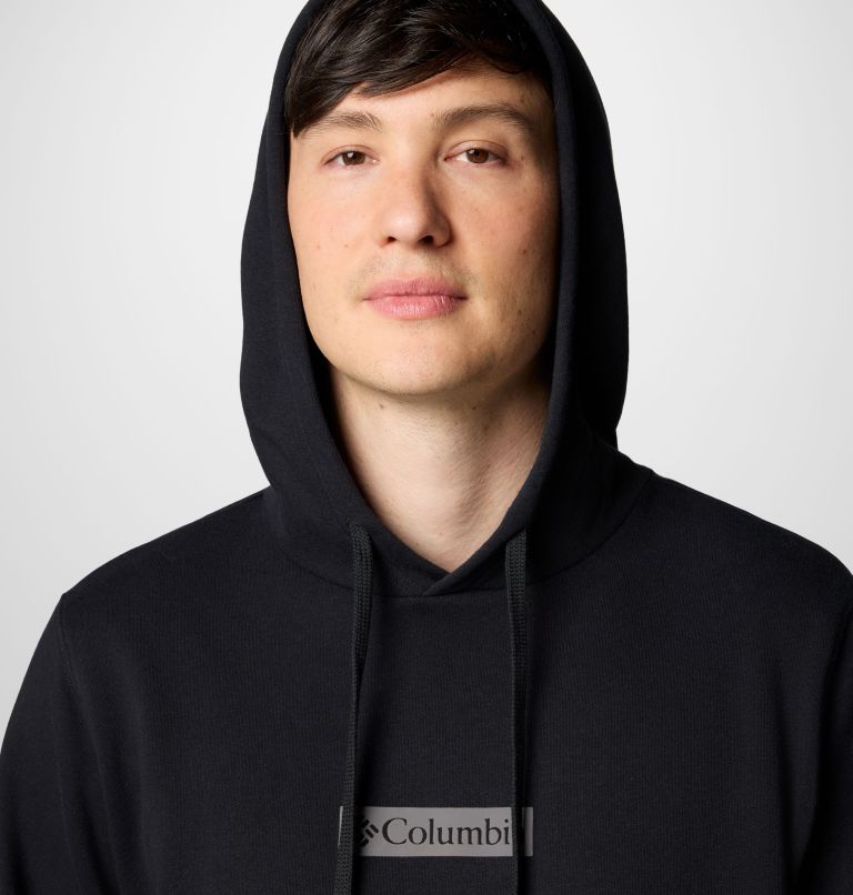 Men's Columbia Trek Hoodie, Color: Black, Puff Box Gem Logo, image 5