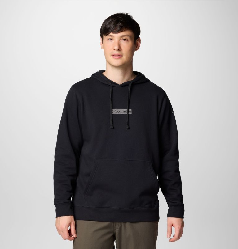 Men's Columbia Trek Hoodie, Color: Black, Puff Box Gem Logo, image 1