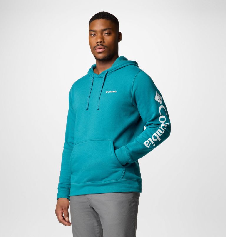 Men's Columbia Trek Hoodie, Color: River Blue, CSC Sleeve Logo, image 4