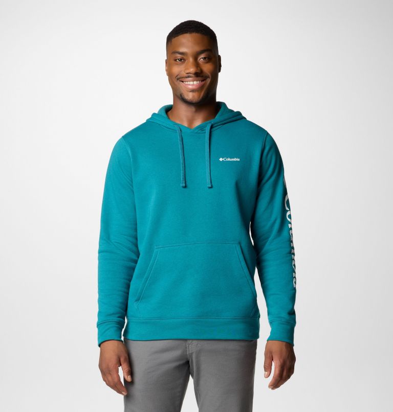 Men's Columbia Trek Hoodie, Color: River Blue, CSC Sleeve Logo, image 1