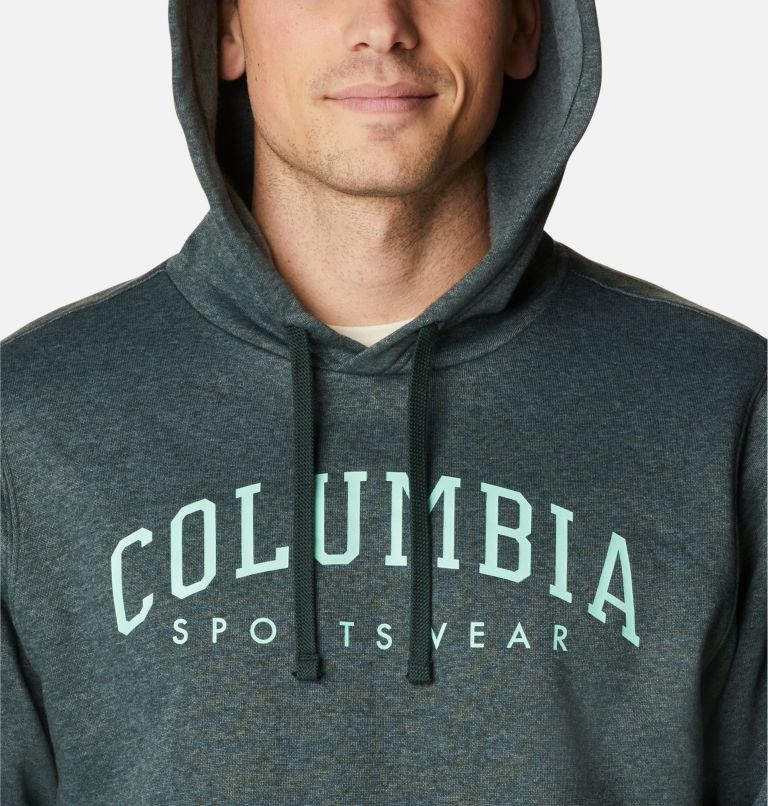 Men's Columbia Trek Hoodie, Color: Spruce Heather, CSC Arched Brand Logo, image 4