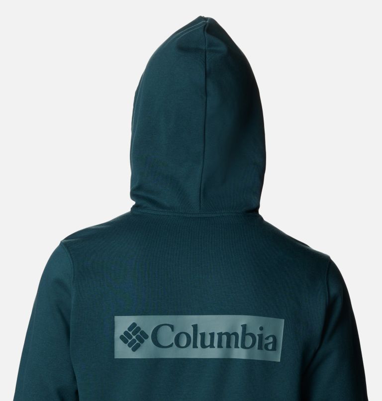 Thumbnail: Men's Columbia Trek Hoodie, Color: Night Wave, Boxed Gem Columbia Graphic, image 5