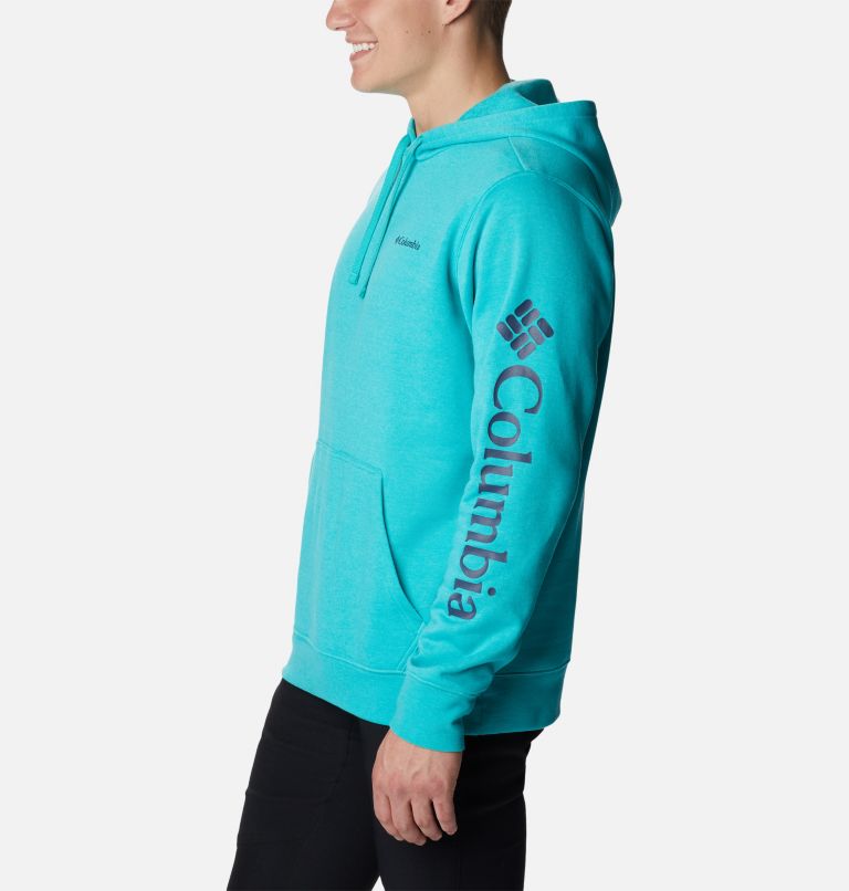 Men's Columbia Trek Hoodie - Tall, Color: Bright Aqua Heather, CSC Sleeve Logo, image 3