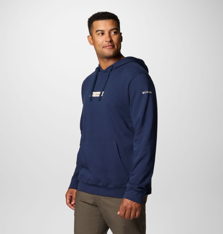 Men's Columbia Trek Hoodie, Color: Coll Navy, Puff Box Gem Logo, image 4