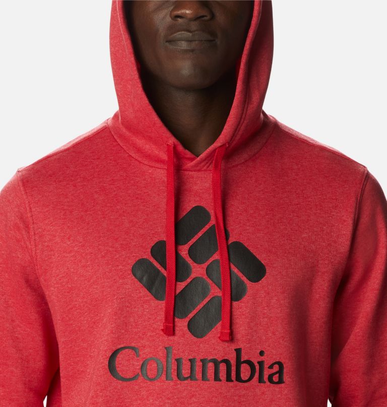 Thumbnail: Men's Columbia Trek Hoodie, Color: Mountain Red Hthr, CSC Stacked Logo, image 4