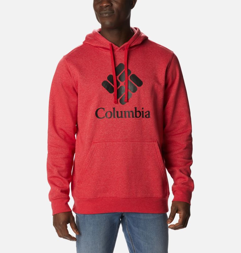 Thumbnail: Men's Columbia Trek Hoodie, Color: Mountain Red Hthr, CSC Stacked Logo, image 1