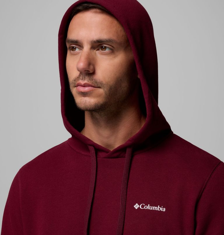 Men's Columbia Trek Hoodie, Color: Rich Wine, CSC Sleeve Logo, image 5