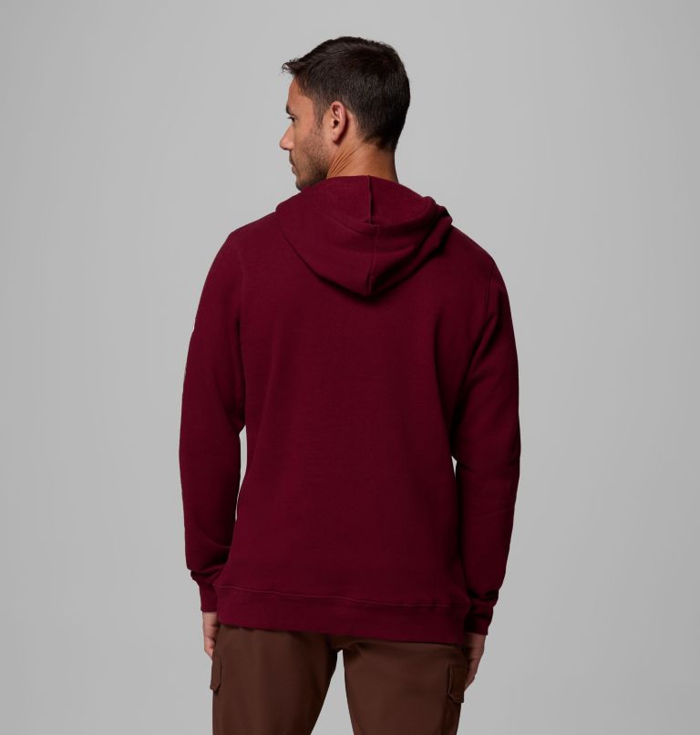 Men's Columbia Trek Hoodie, Color: Rich Wine, CSC Sleeve Logo, image 3