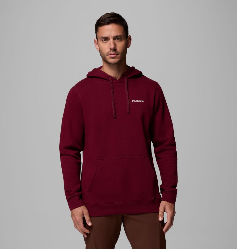 Men's Columbia Trek Hoodie, Color: Rich Wine, CSC Sleeve Logo, image 1