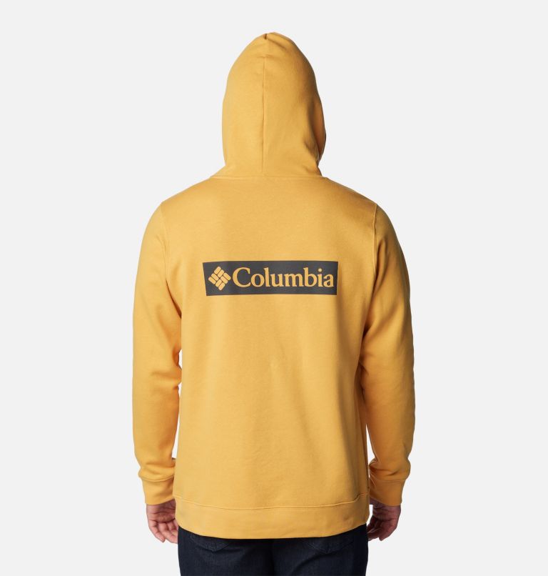 Men's Columbia Trek Hoodie, Color: Raw Honey, Boxed Gem Columbia Graphic, image 2