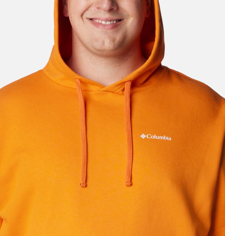 Thumbnail: Men's Columbia Trek Hoodie - Big, Color: Bright Orange, CSC Sleeve Logo, image 4