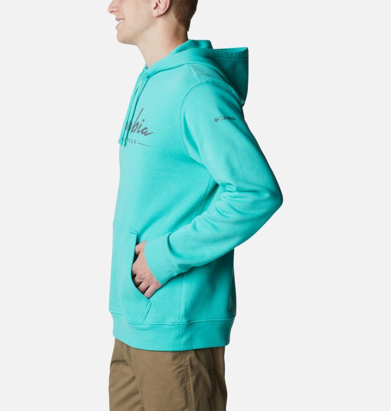 Thumbnail: Men's Columbia Trek Hoodie - Tall, Color: Electric Turquoise, image 3