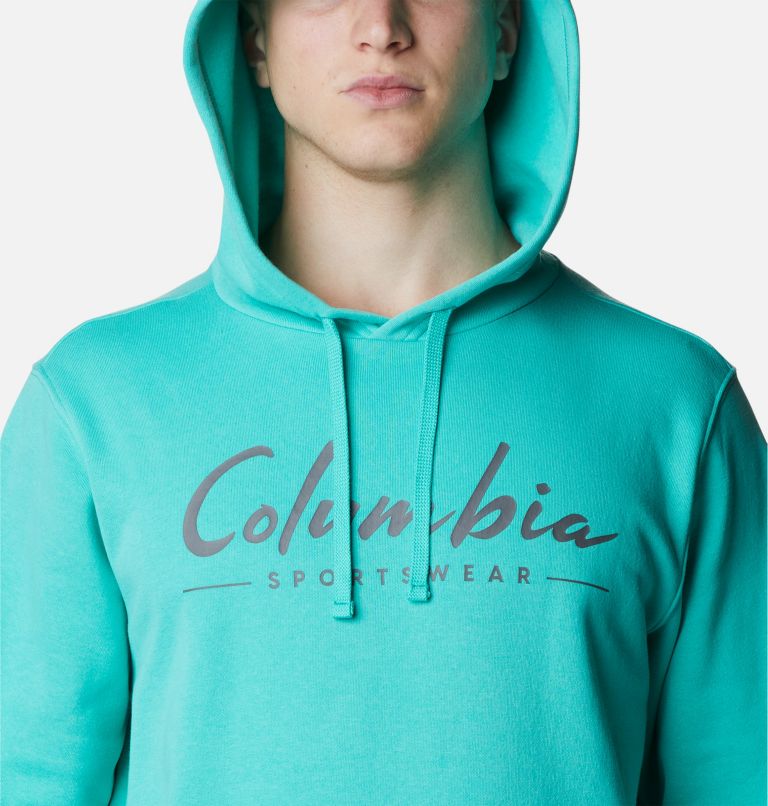 Thumbnail: Men's Columbia Trek Hoodie - Tall, Color: Electric Turquoise, image 4