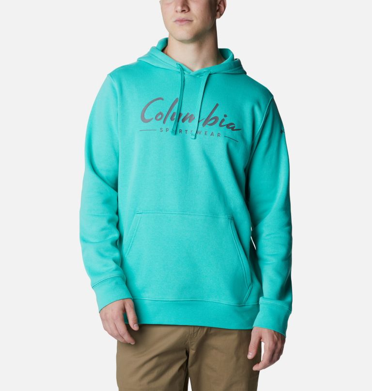 Thumbnail: Men's Columbia Trek Hoodie - Tall, Color: Electric Turquoise, image 1