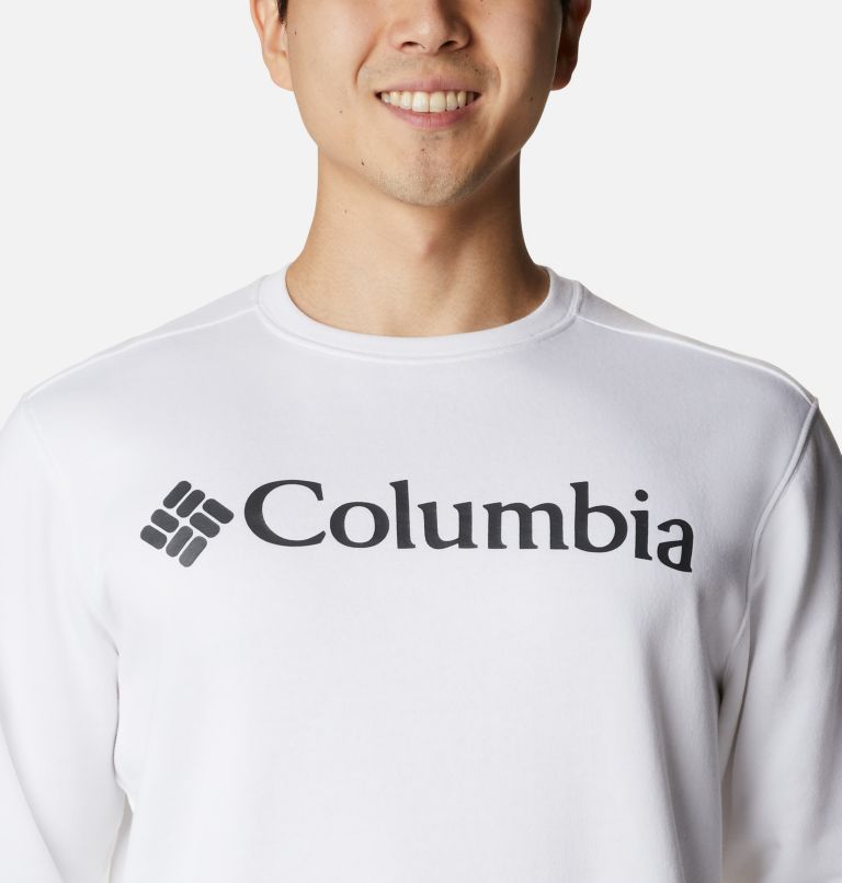 Men's Columbia Trek Crew Sweatshirt, Color: White, Shark