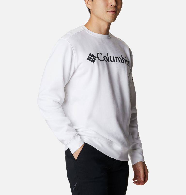 Men's Columbia Trek Crew Sweatshirt, Color: White, Shark