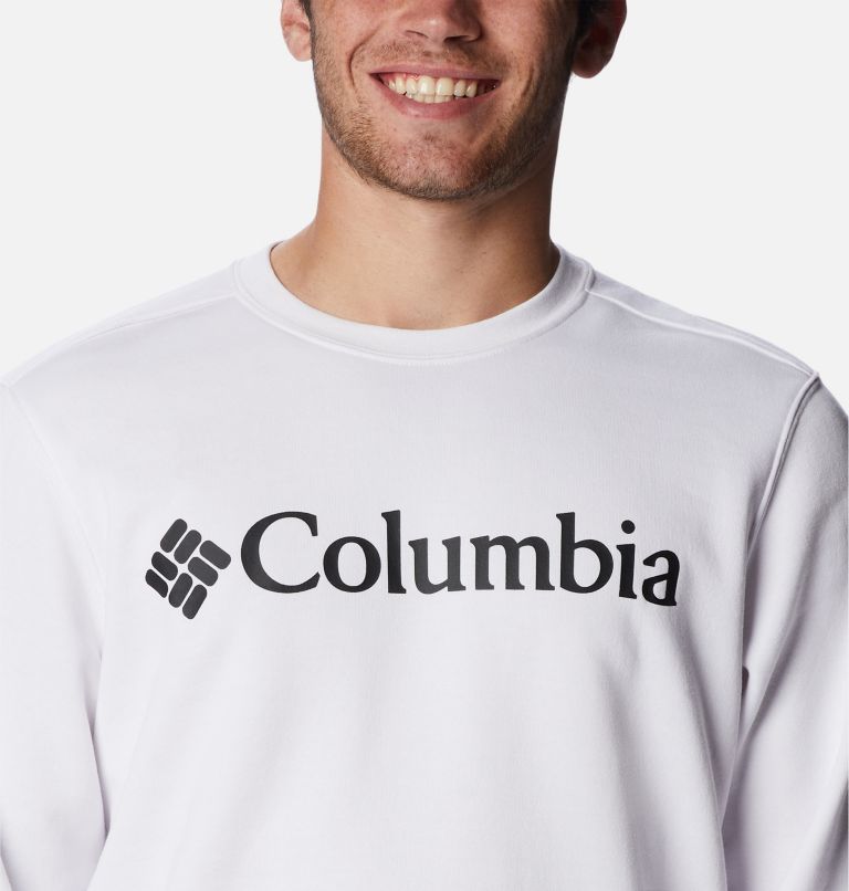 Men's Columbia Trek Crew Sweatshirt, Color: White, CSC Branded Logo, image 4