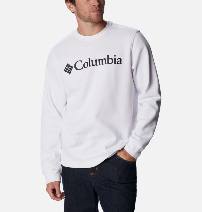 Thumbnail: Men's Columbia Trek Crew Sweatshirt, Color: White, CSC Branded Logo, image 5