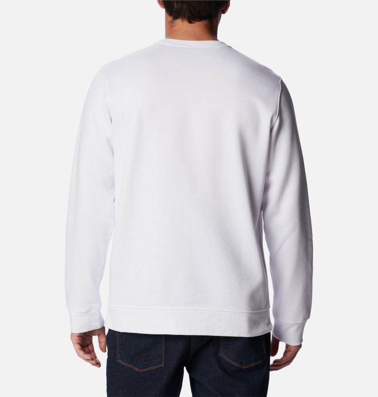 Thumbnail: Men's Columbia Trek Crew Sweatshirt, Color: White, CSC Branded Logo, image 2