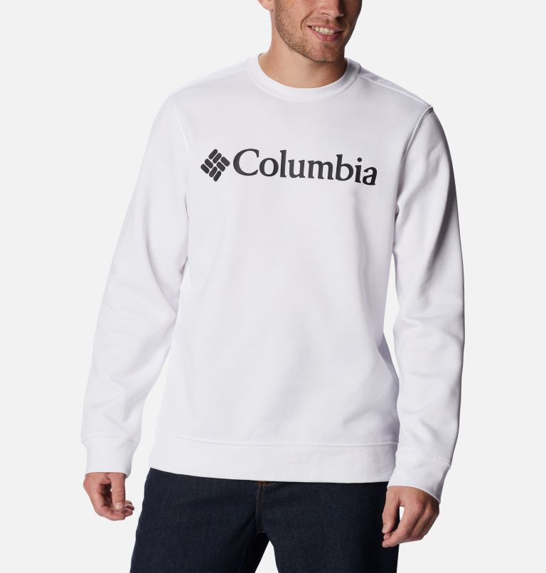 Men's Columbia Trek Crew Sweatshirt, Color: White, CSC Branded Logo, image 1