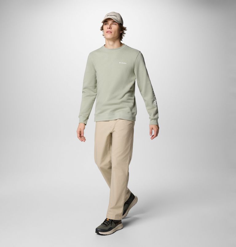 Men's Columbia Trek Crew Sweatshirt, Color: Safari, CSC Sleeve Logo, image 2